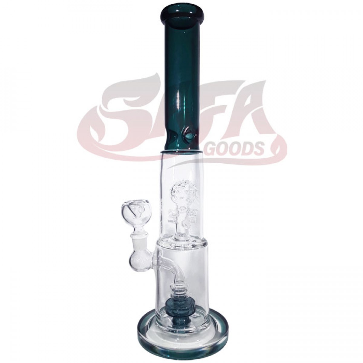 14 Inch Water Pipes - Straight Tube Double Percolator